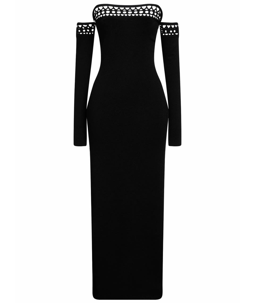 ALAIA Черное вискозное коктейльное платье, фото 1