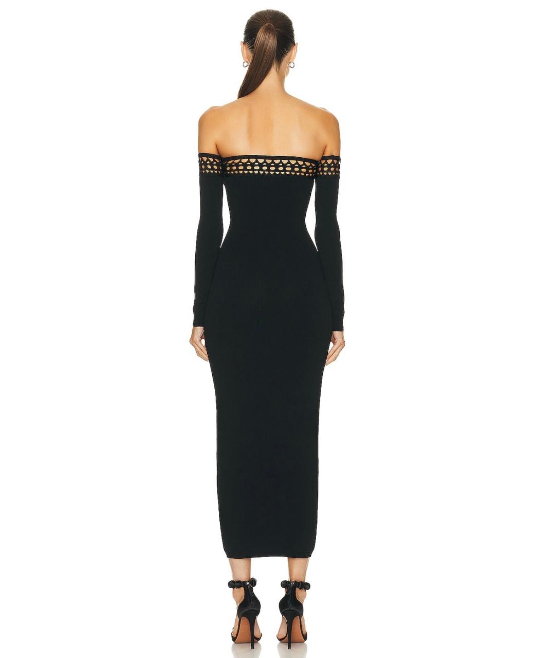 ALAIA Черное вискозное коктейльное платье, фото 4