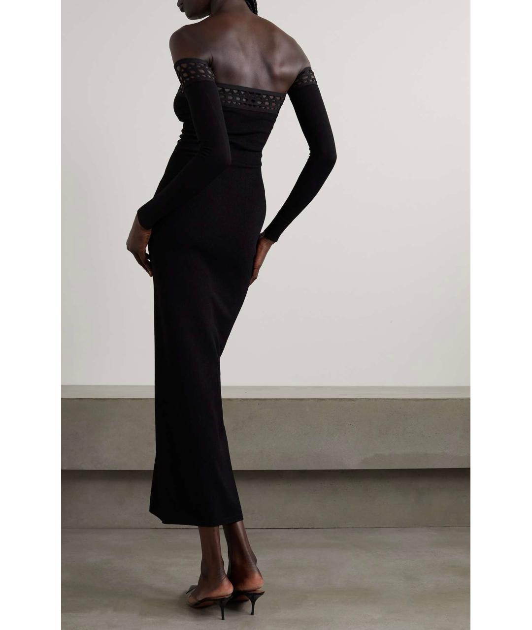 ALAIA Черное вискозное коктейльное платье, фото 6