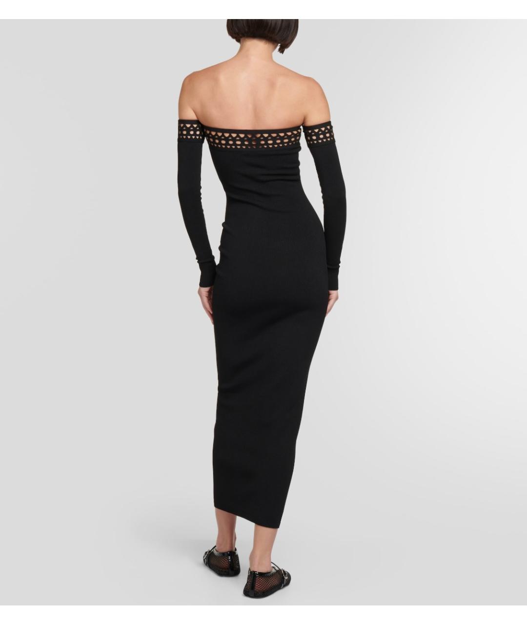 ALAIA Черное вискозное коктейльное платье, фото 8