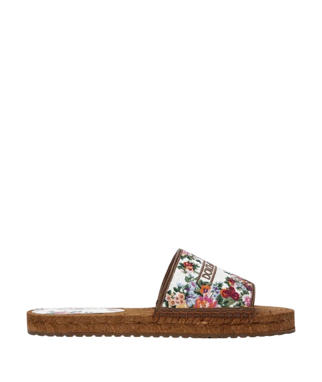 DOLCE&GABBANA Мульти кожаные шлепанцы, фото 1