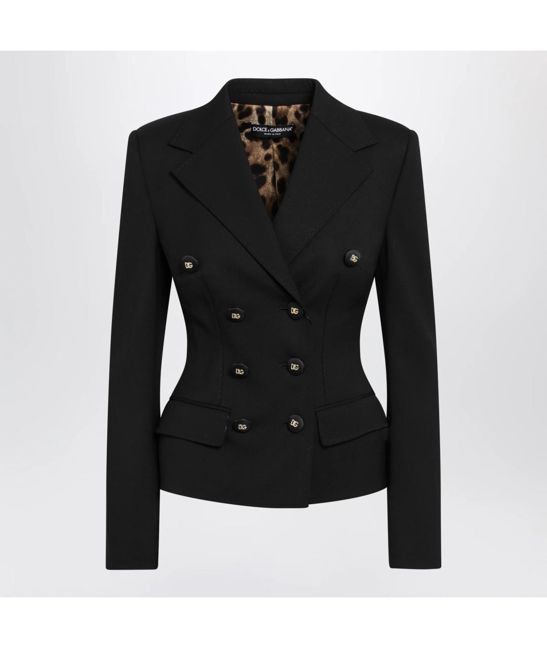 DOLCE&GABBANA Черный шерстяной жакет/пиджак, фото 3