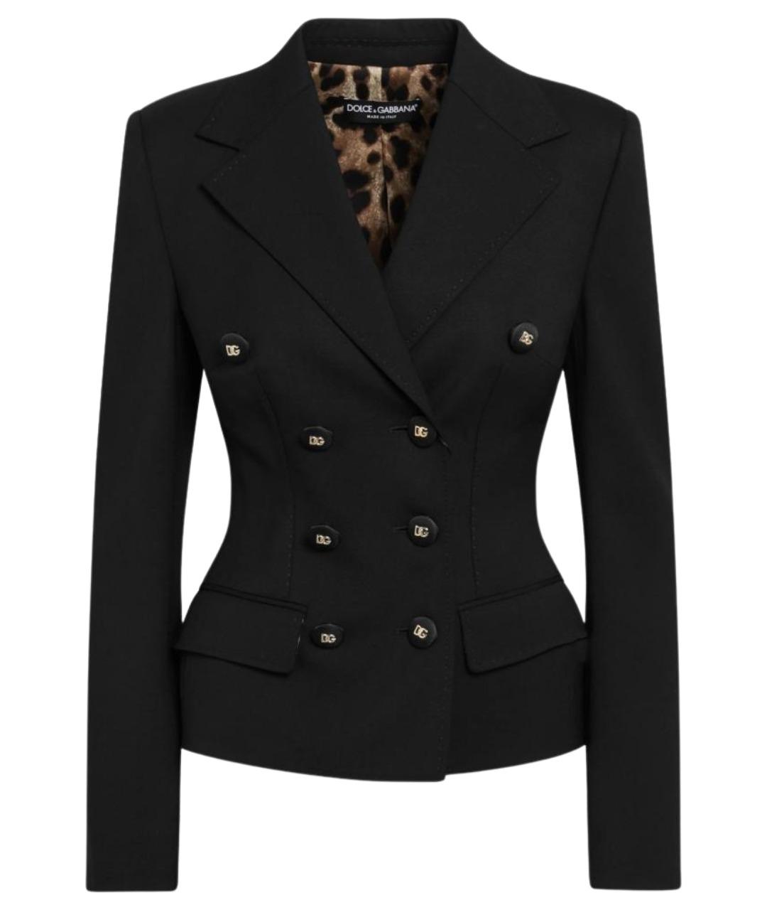 DOLCE&GABBANA Черный шерстяной жакет/пиджак, фото 1