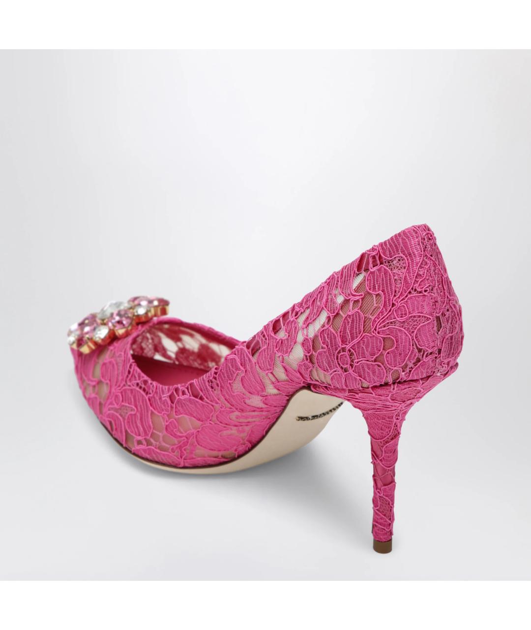 DOLCE&GABBANA Фуксия текстильные туфли, фото 2