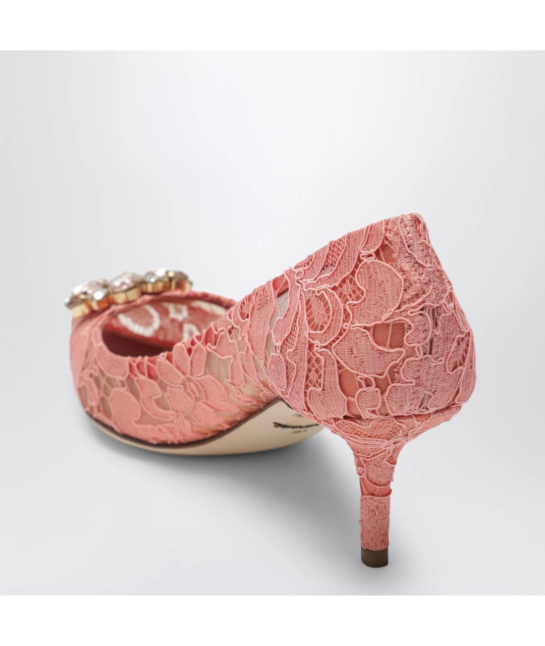 DOLCE&GABBANA Розовые текстильные туфли, фото 2