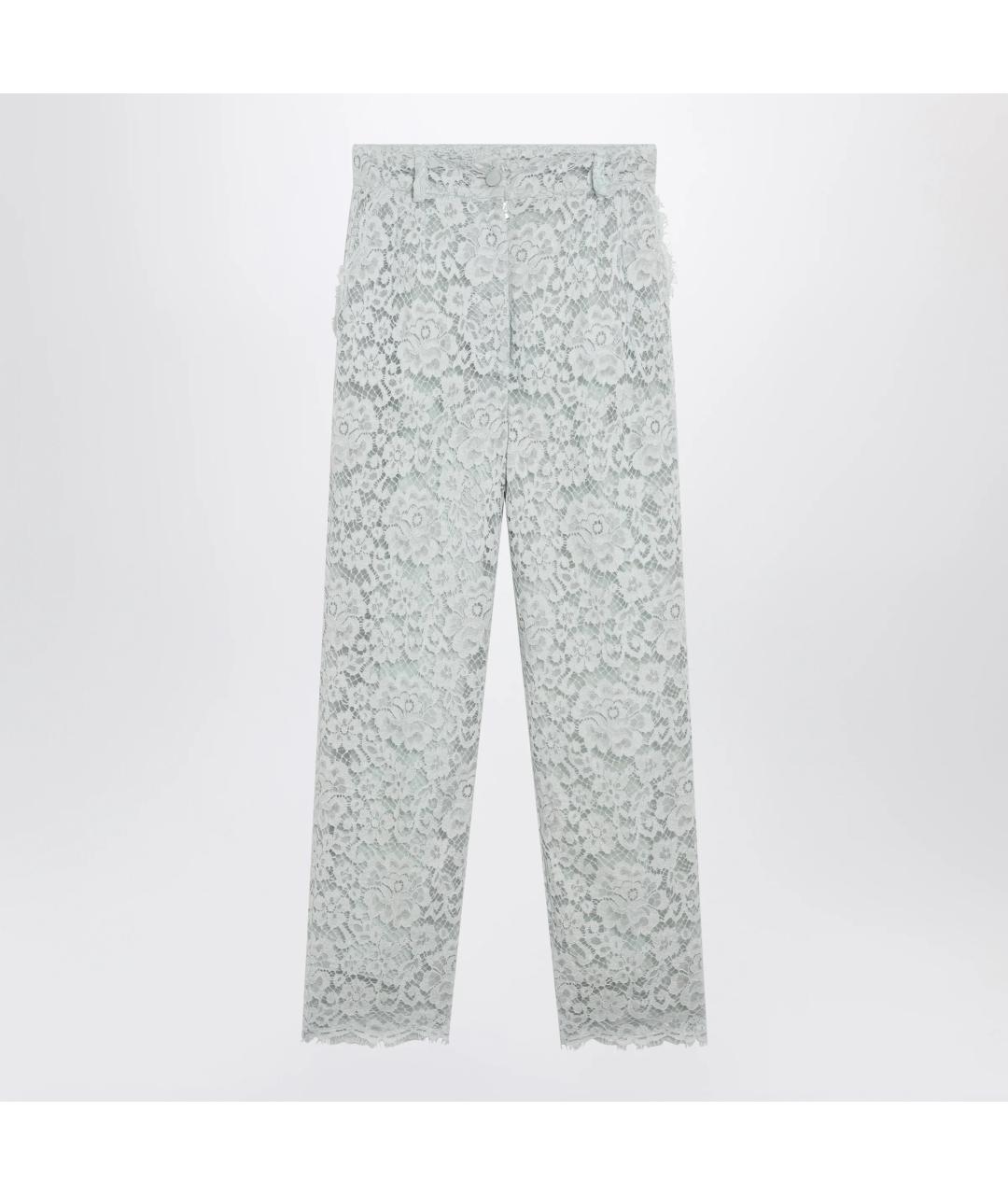 DOLCE&GABBANA Серые хлопковые прямые брюки, фото 3