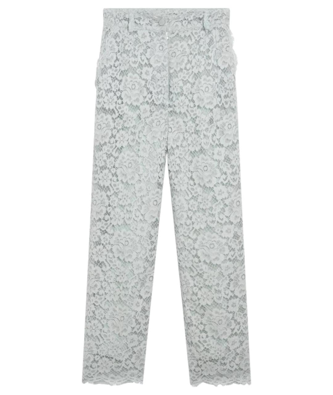 DOLCE&GABBANA Серые хлопковые прямые брюки, фото 1