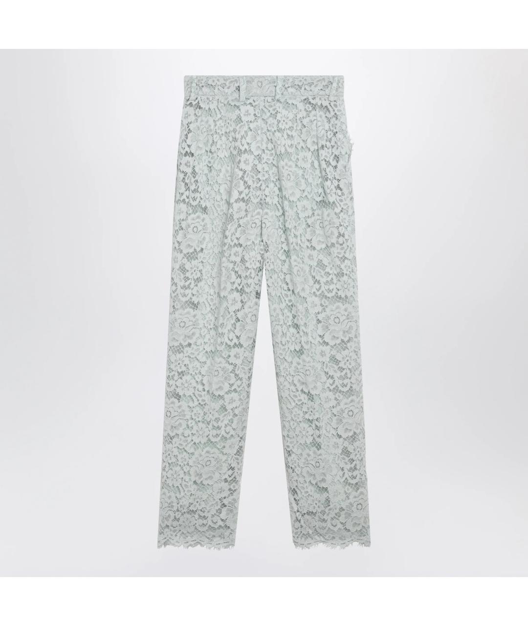 DOLCE&GABBANA Серые хлопковые прямые брюки, фото 2