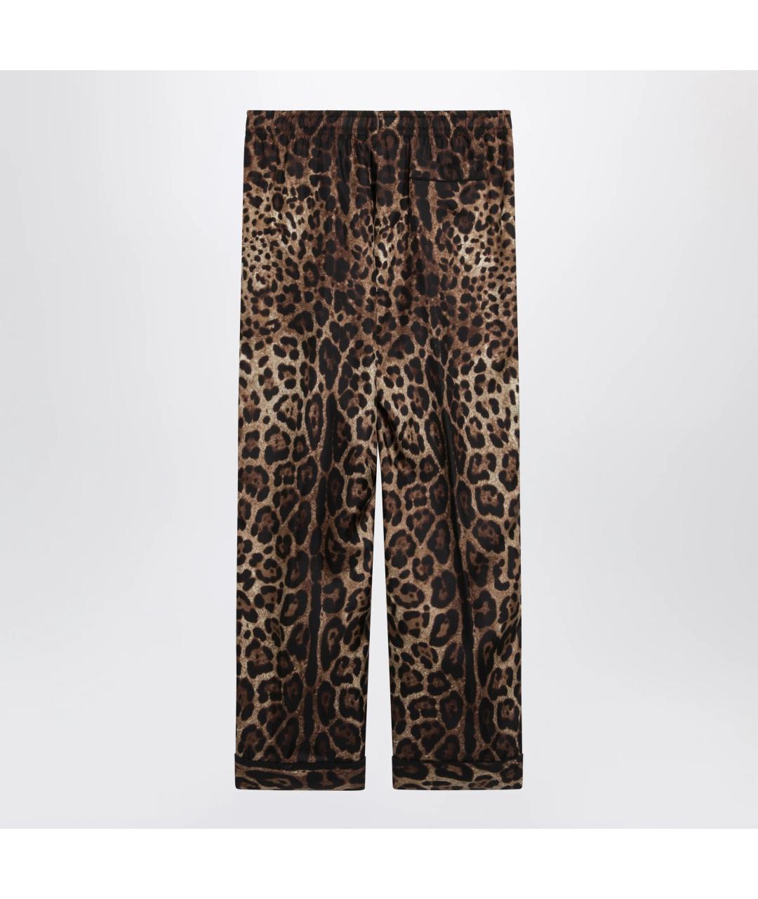 DOLCE&GABBANA Мульти шелковые повседневные брюки, фото 2