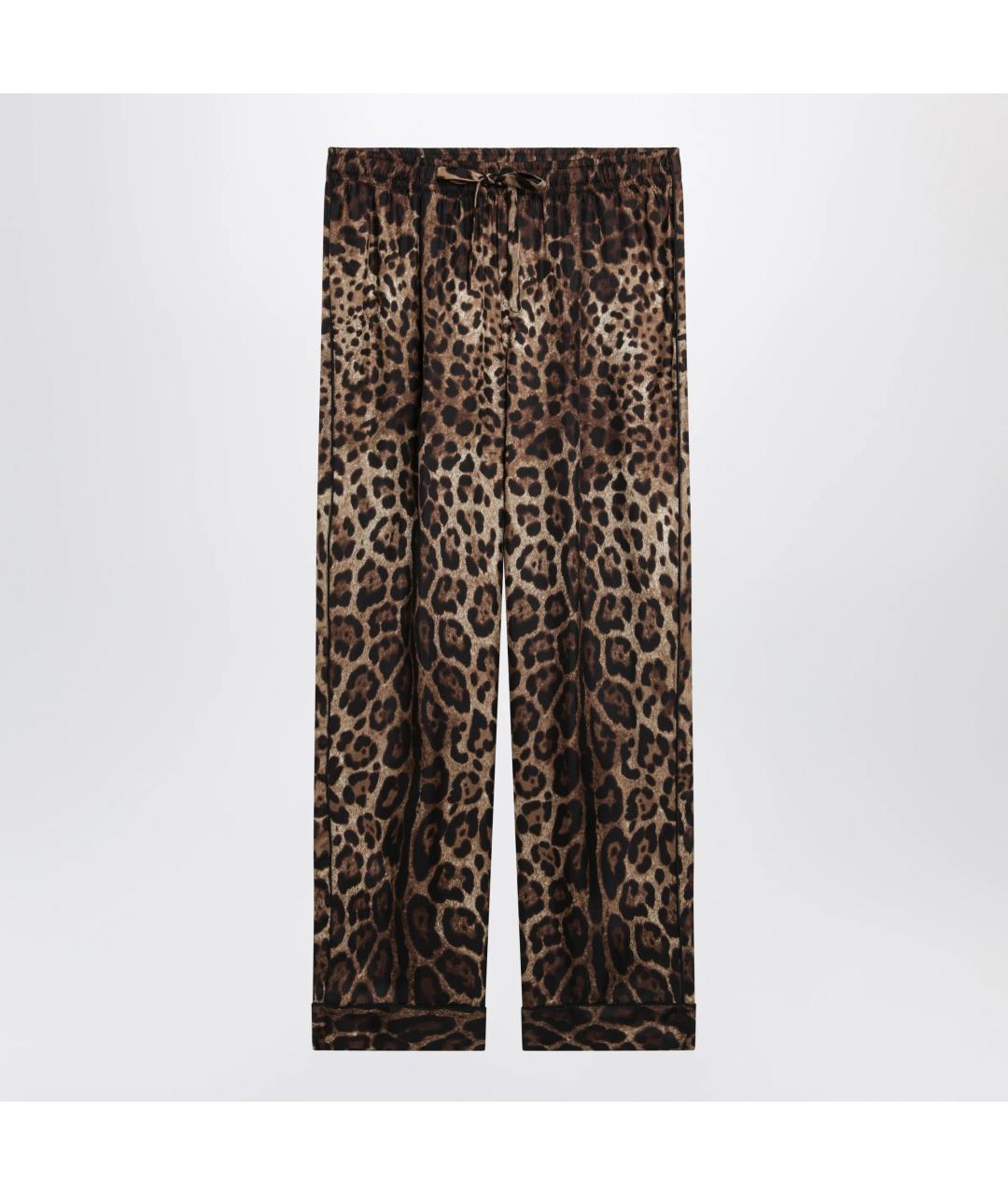 DOLCE&GABBANA Мульти шелковые повседневные брюки, фото 3