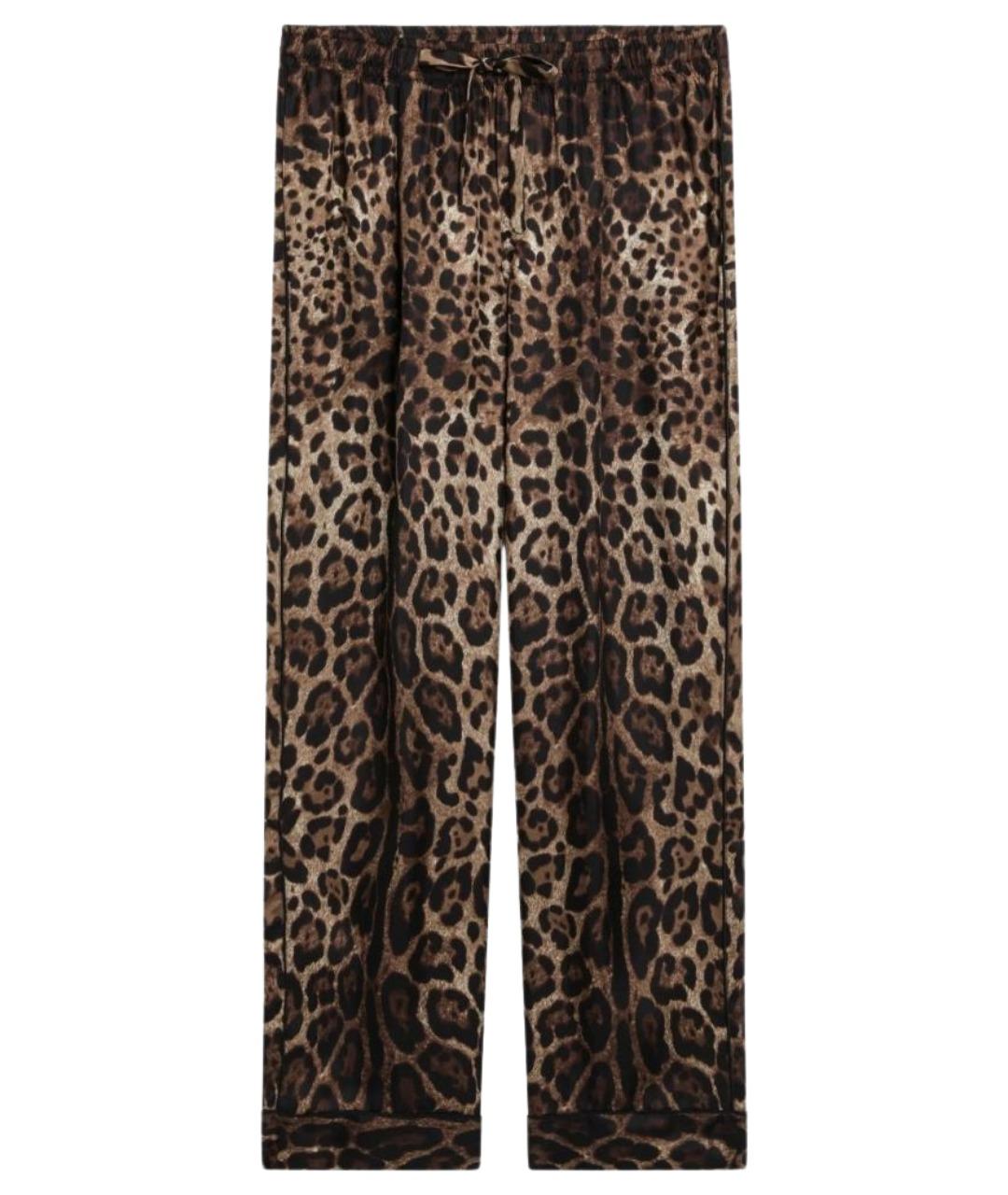 DOLCE&GABBANA Мульти шелковые повседневные брюки, фото 1