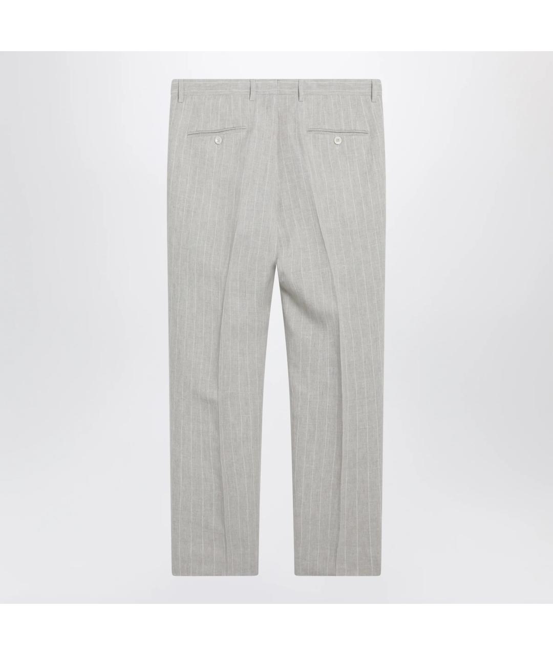 DOLCE&GABBANA Мульти льняные повседневные брюки, фото 2