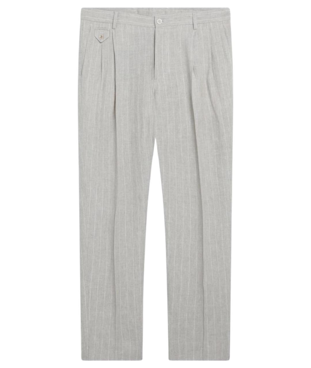 DOLCE&GABBANA Мульти льняные повседневные брюки, фото 1