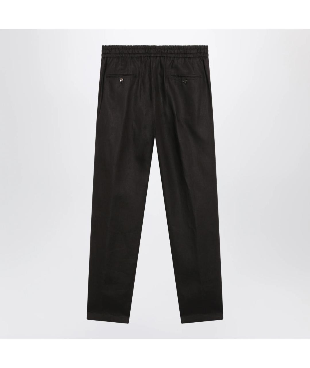 DOLCE&GABBANA Коричневые хлопковые повседневные брюки, фото 2