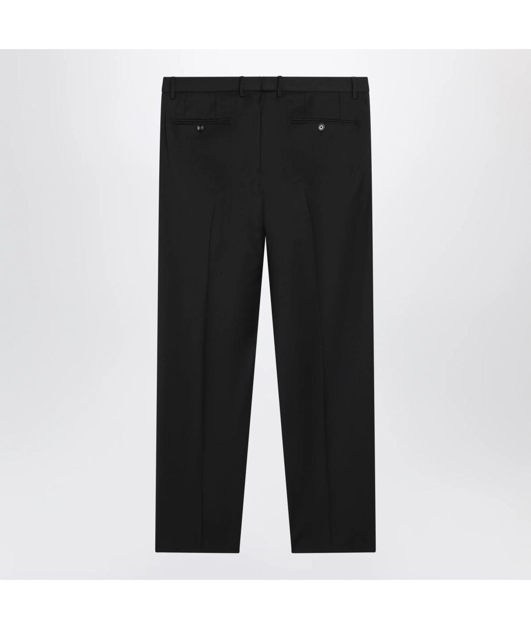 DOLCE&GABBANA Черные шерстяные повседневные брюки, фото 2