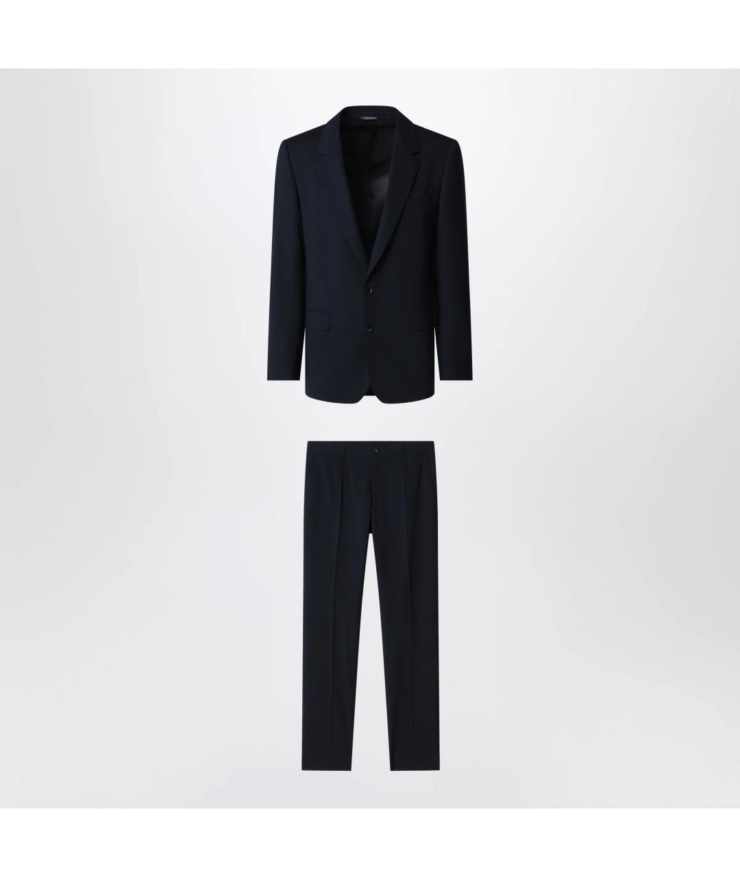 DOLCE&GABBANA Темно-синий классический костюм, фото 3