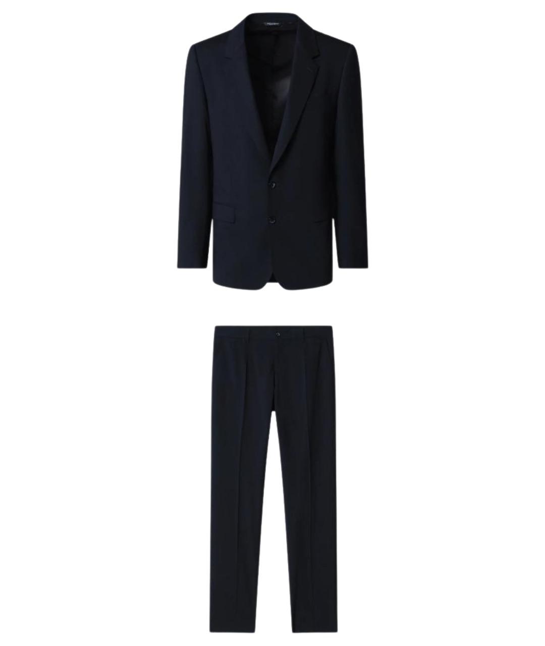 DOLCE&GABBANA Темно-синий классический костюм, фото 1