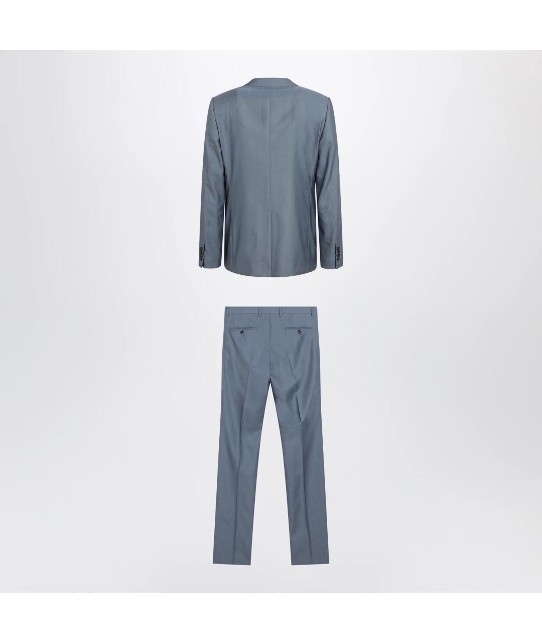 DOLCE&GABBANA Голубой классический костюм, фото 2