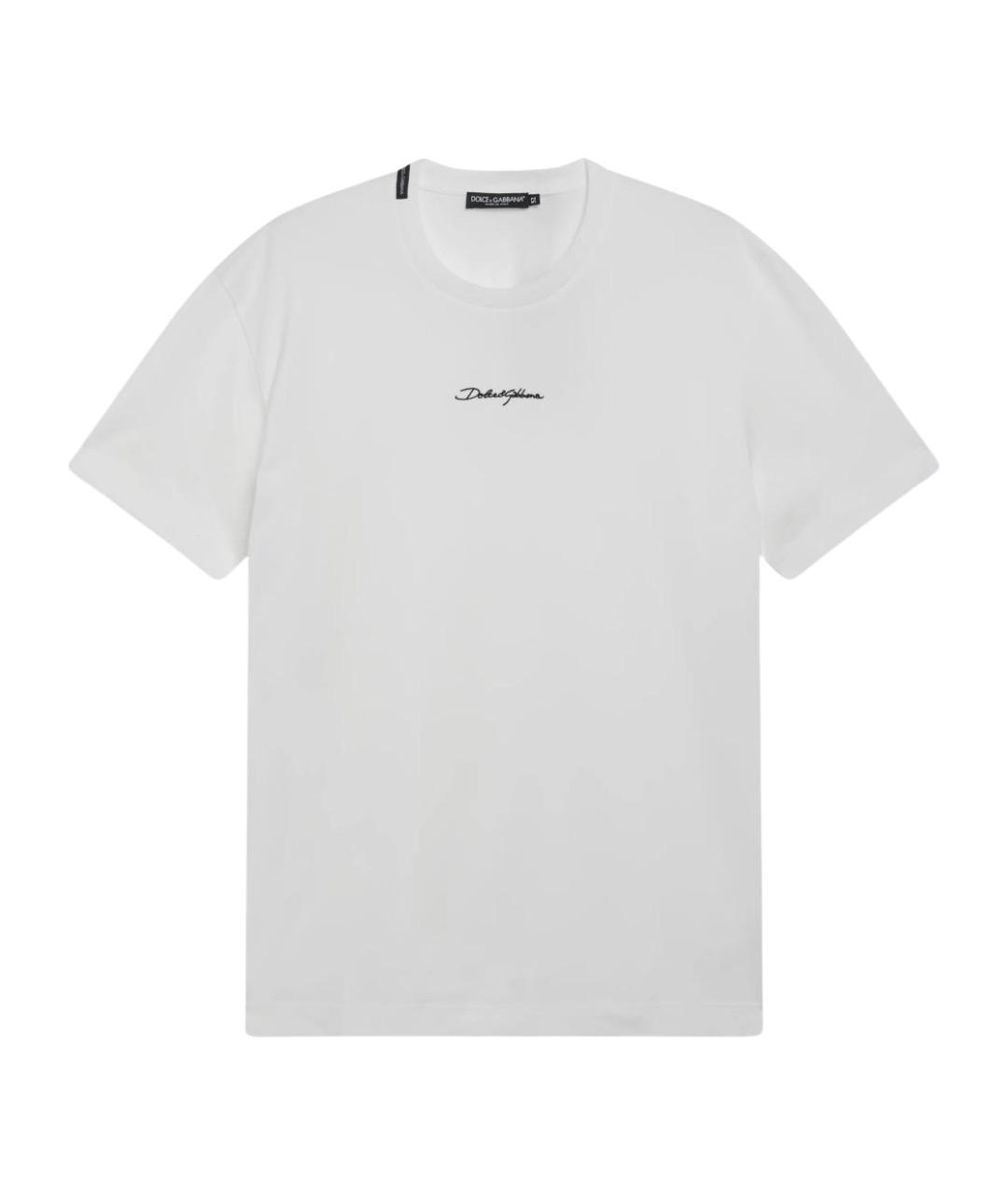 DOLCE&GABBANA Белая хлопковая футболка, фото 1