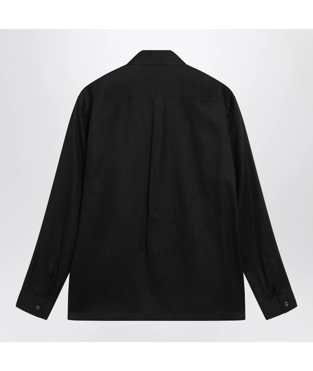 DOLCE&GABBANA Черная льняная кэжуал рубашка, фото 2