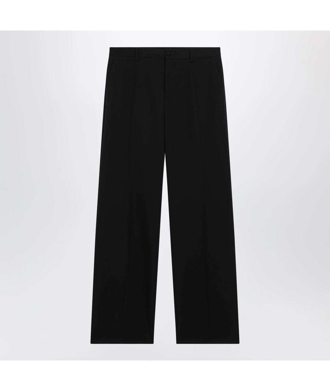 DOLCE&GABBANA Черные шерстяные повседневные брюки, фото 3