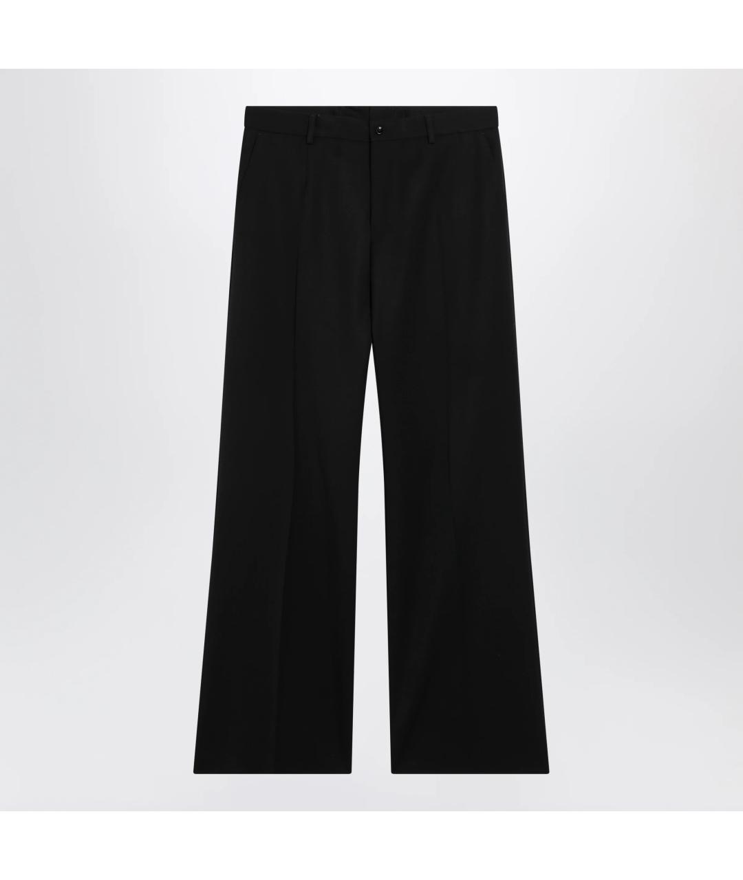 DOLCE&GABBANA Черные шерстяные повседневные брюки, фото 3