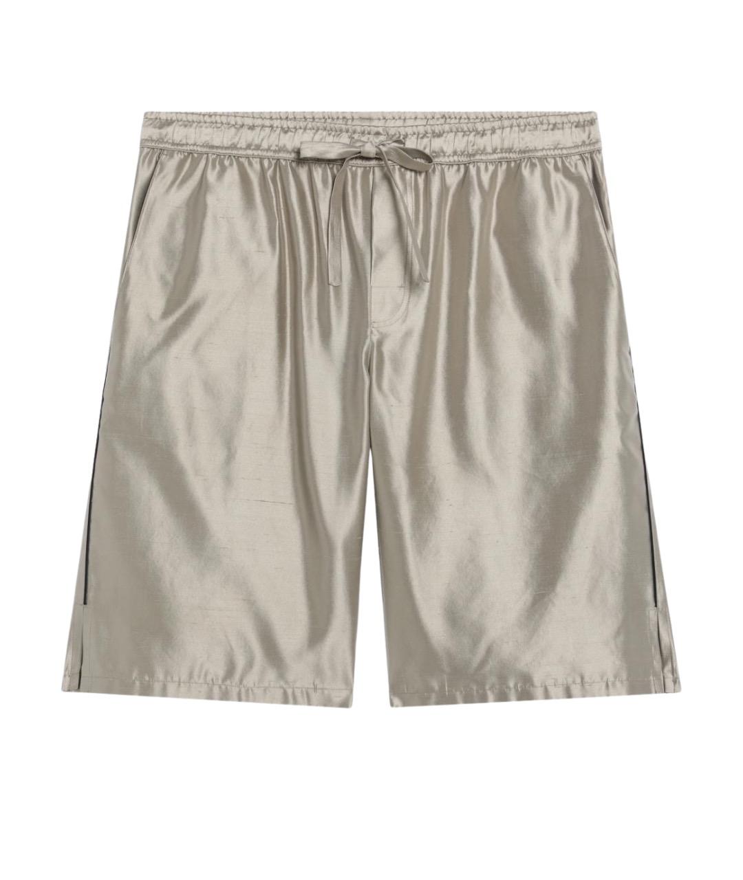 DOLCE&GABBANA Бежевые шелковые шорты, фото 1