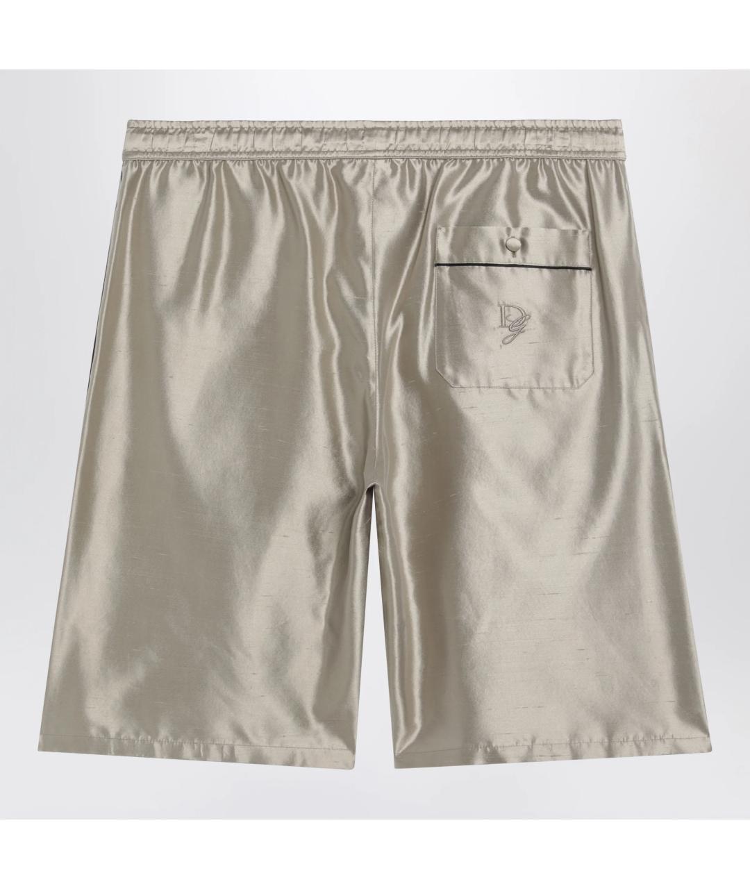 DOLCE&GABBANA Бежевые шелковые шорты, фото 2