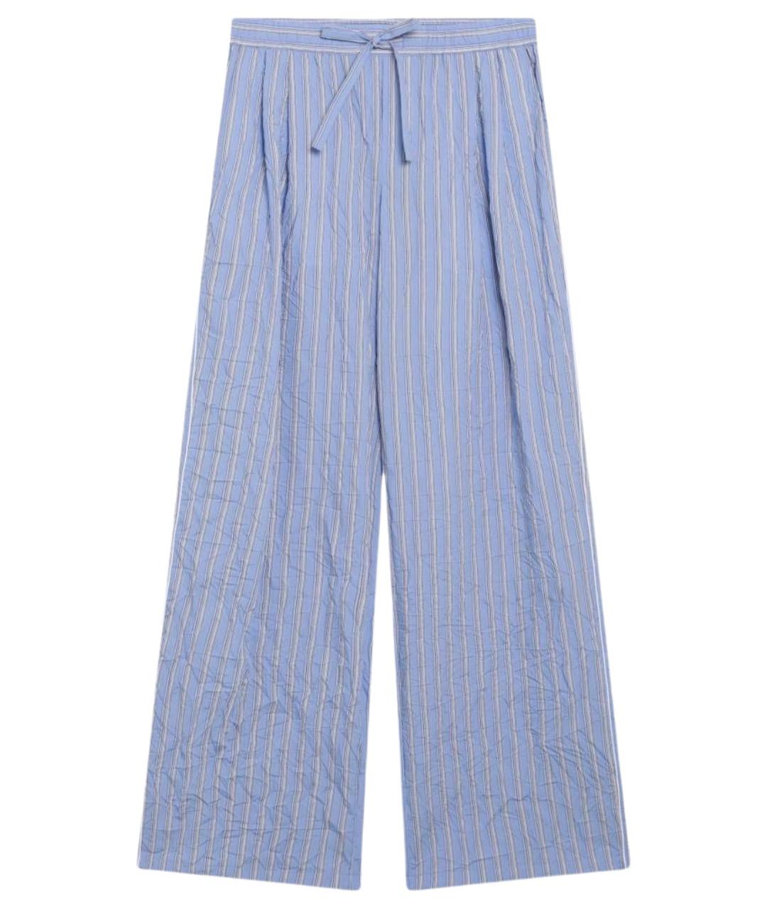 DOLCE&GABBANA Голубые вискозные повседневные брюки, фото 1