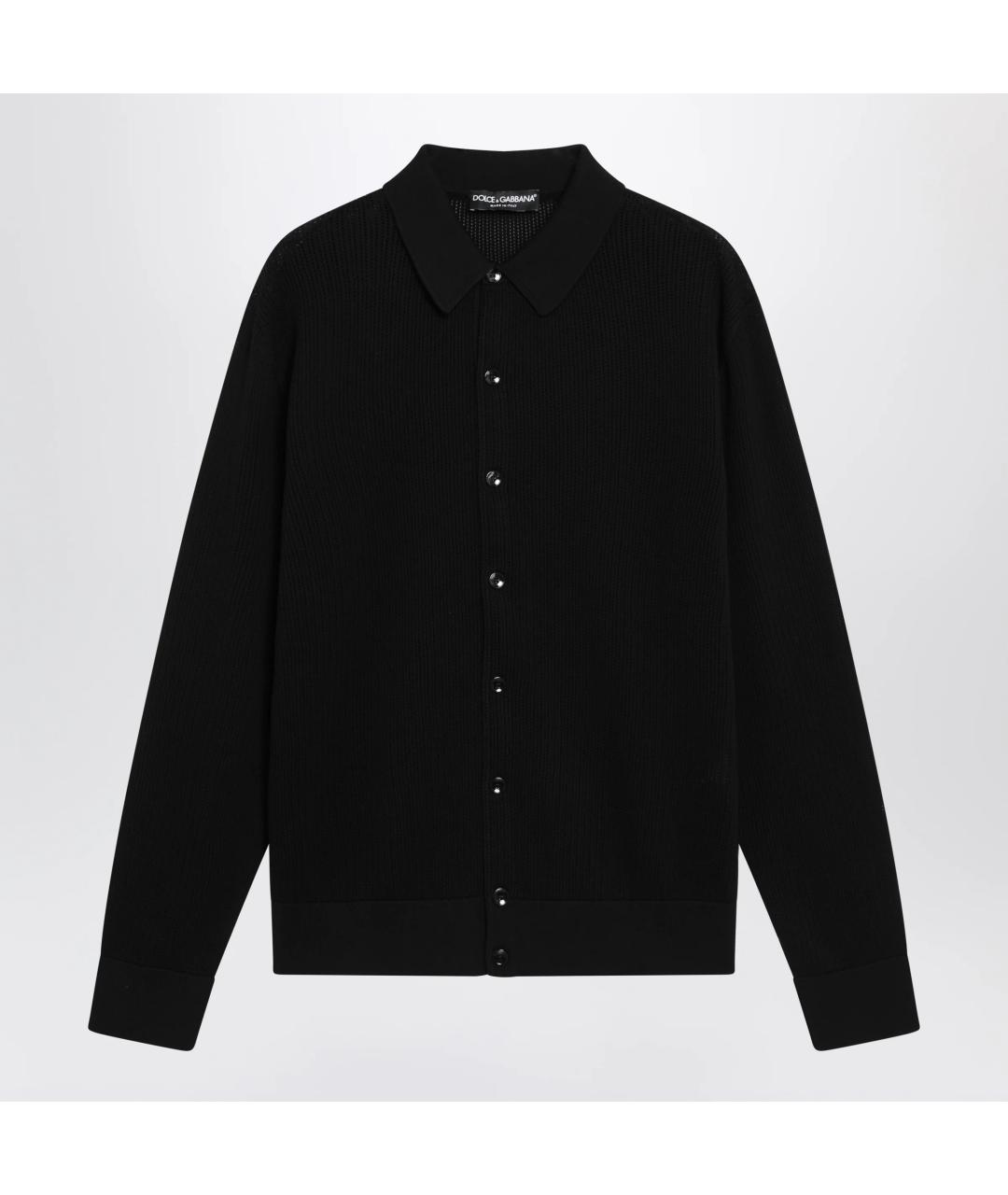 DOLCE&GABBANA Черная хлопковая кэжуал рубашка, фото 3