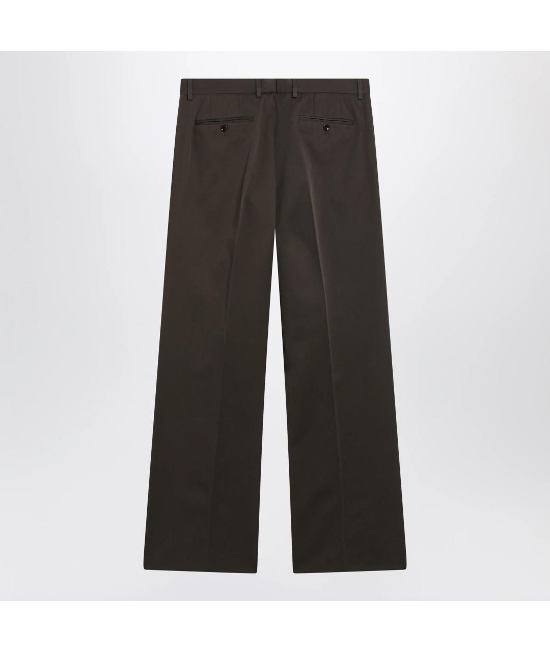 DOLCE&GABBANA Коричневые хлопковые повседневные брюки, фото 2