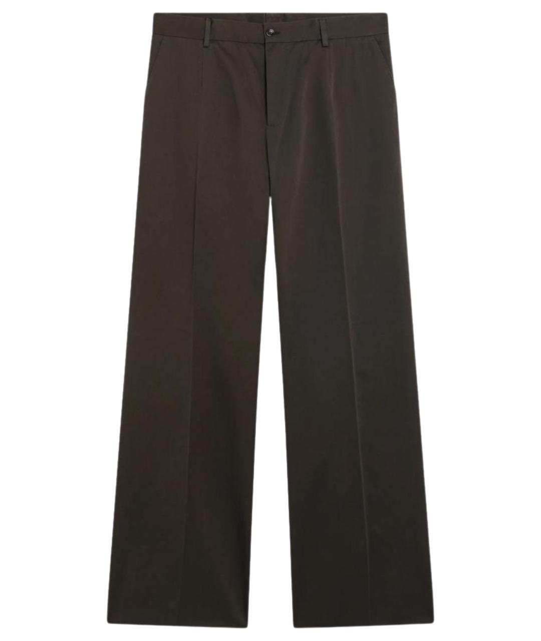 DOLCE&GABBANA Коричневые хлопковые повседневные брюки, фото 1