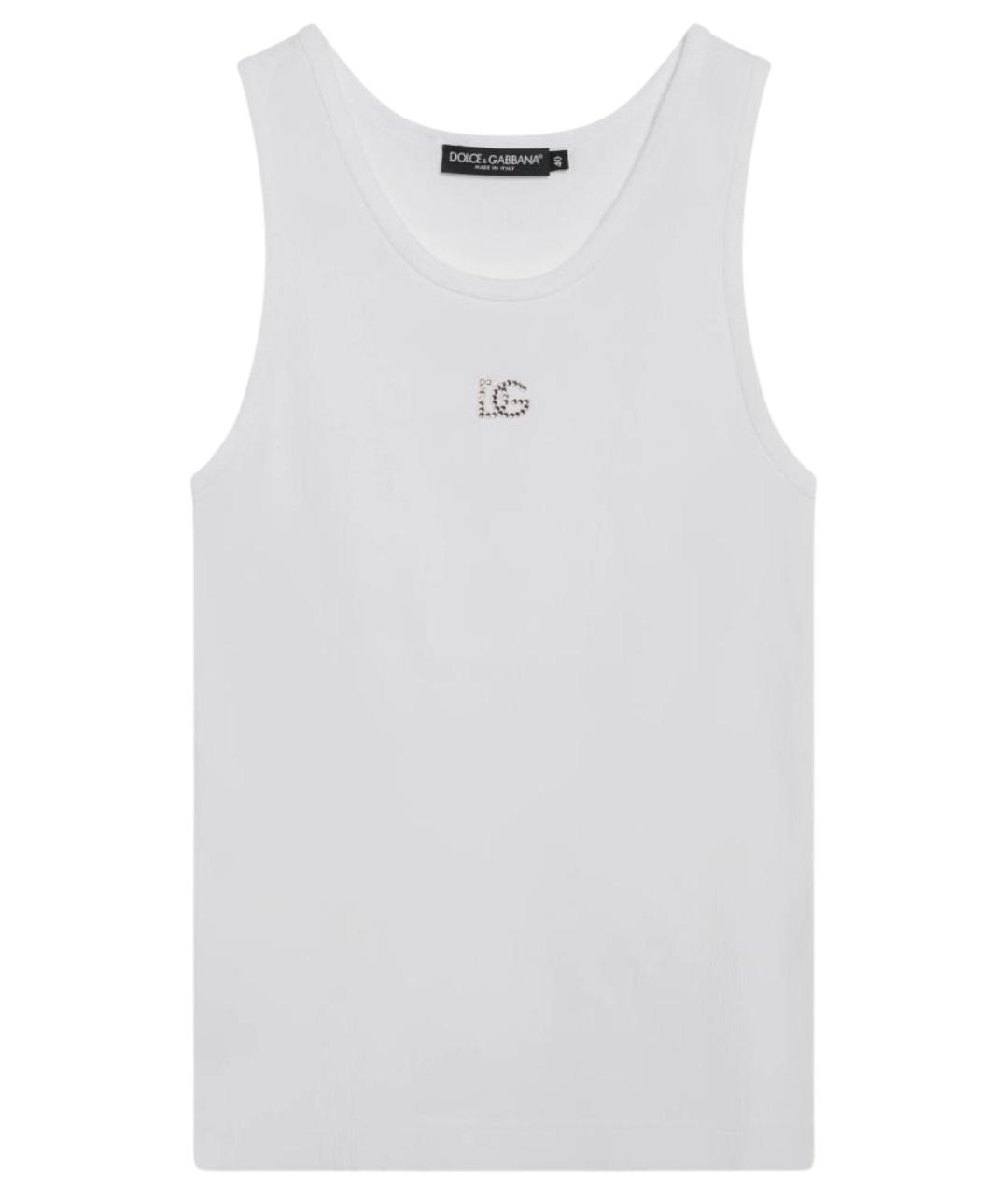 DOLCE&GABBANA Белая хлопковая майка, фото 1