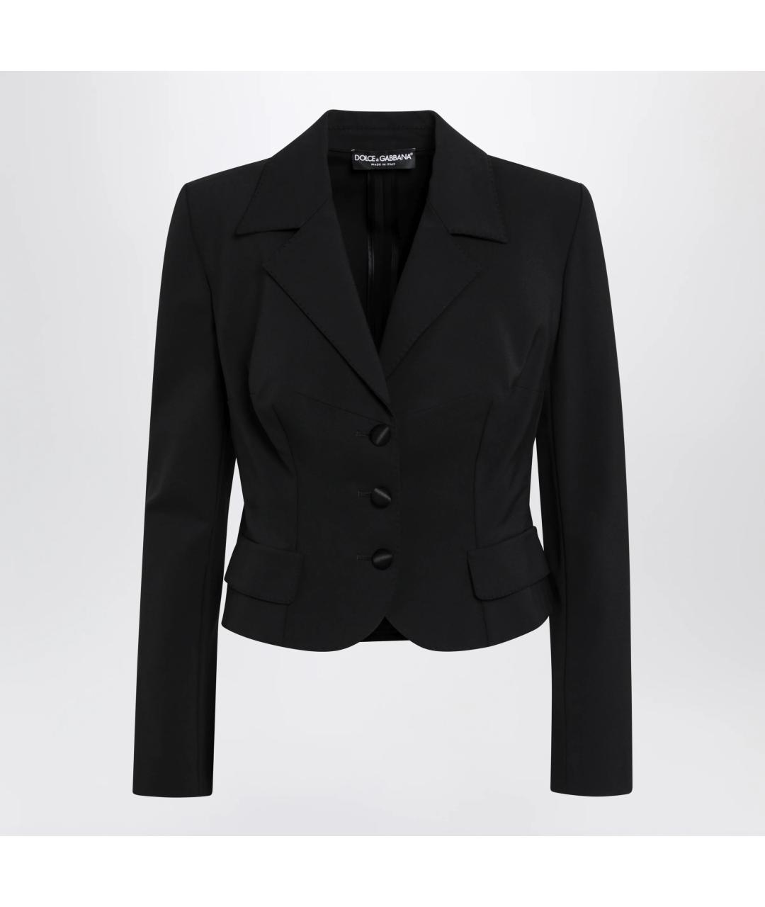 DOLCE&GABBANA Черный полиамидовый жакет/пиджак, фото 3