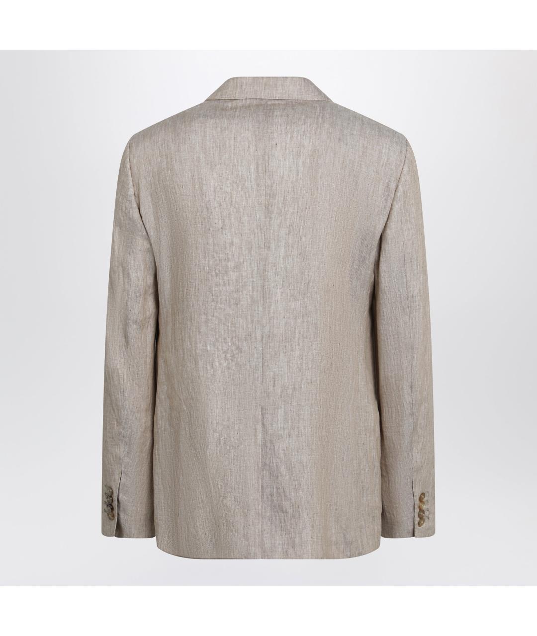 DOLCE&GABBANA Бежевый льняной пиджак, фото 2