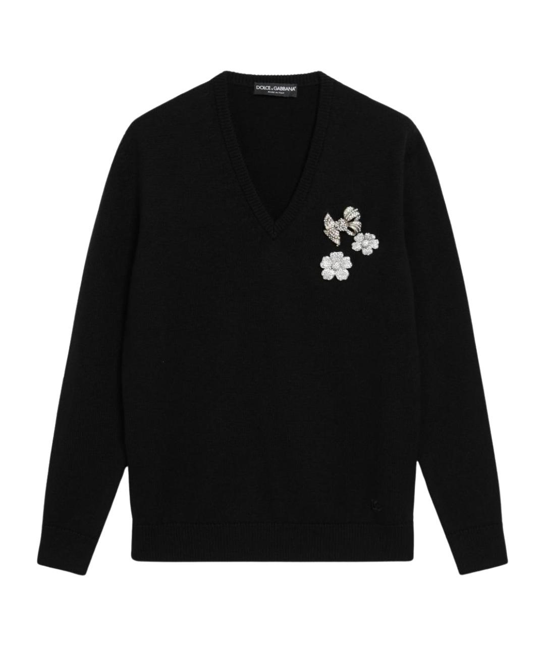 DOLCE&GABBANA Черный шерстяной джемпер / свитер, фото 1