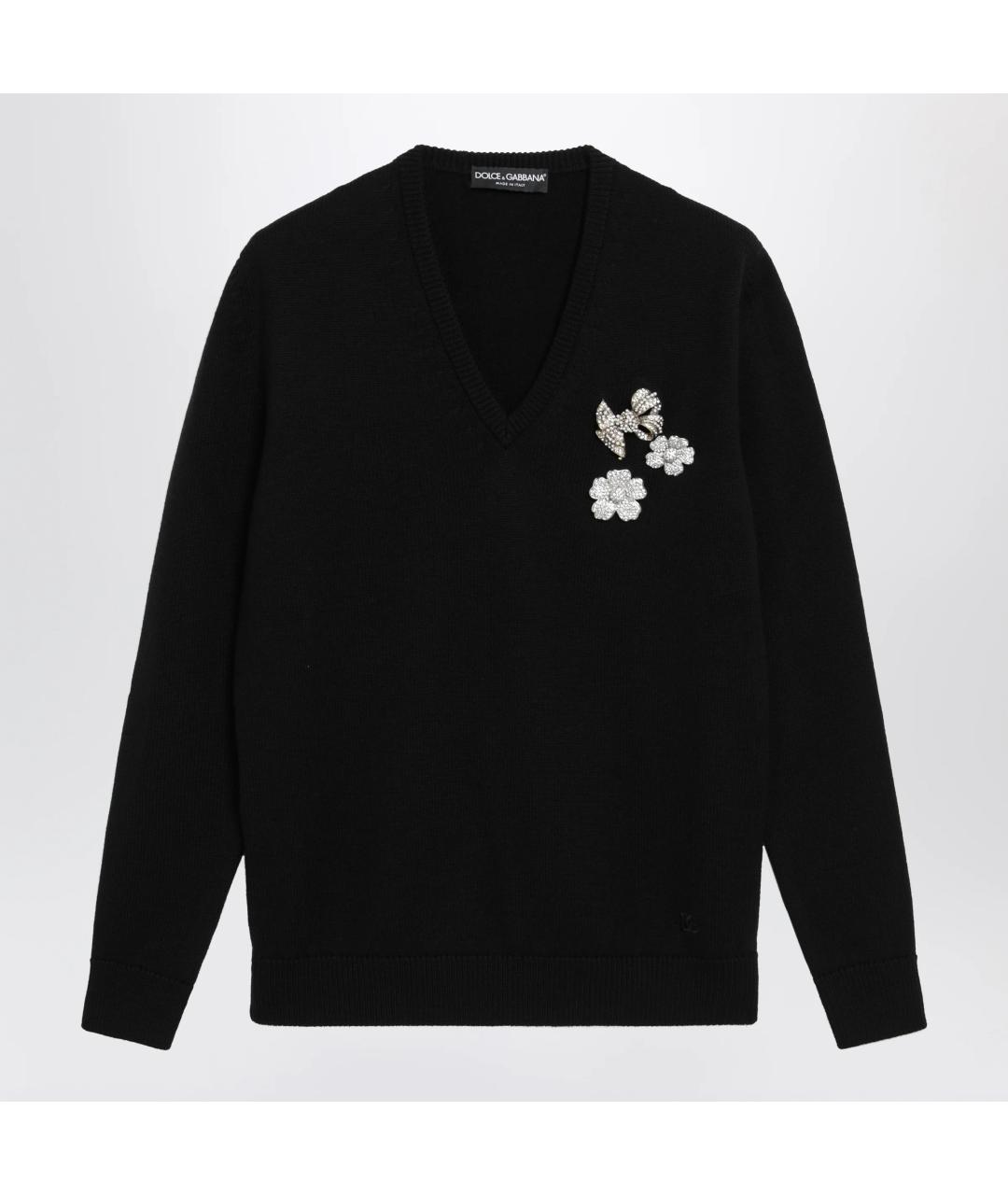 DOLCE&GABBANA Черный шерстяной джемпер / свитер, фото 3