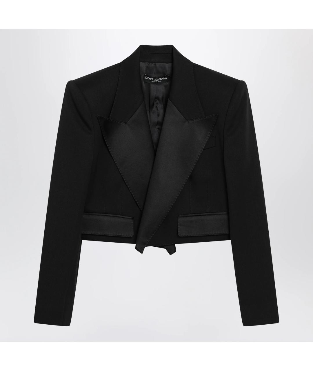 DOLCE&GABBANA Черный шерстяной жакет/пиджак, фото 3