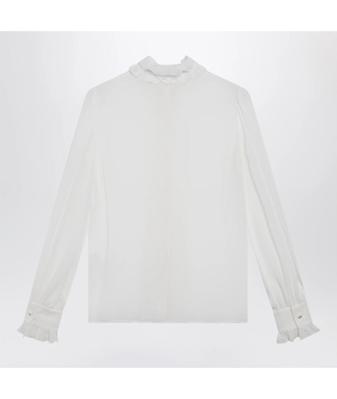 DOLCE&GABBANA Белая шелковая рубашка, фото 2