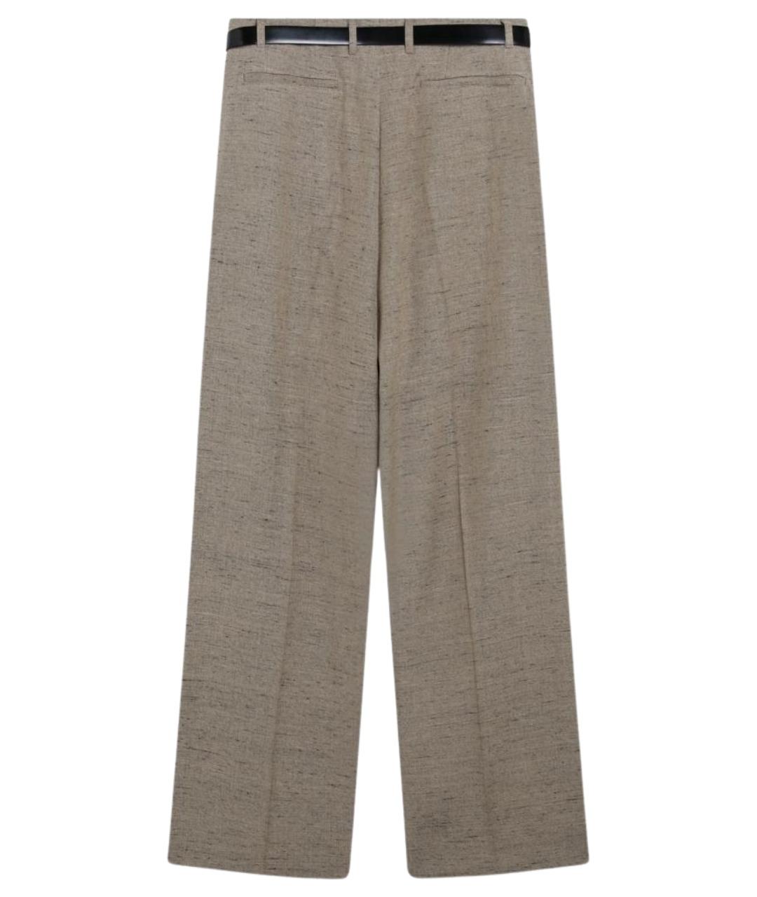 DOLCE&GABBANA Бежевые вискозные прямые брюки, фото 2