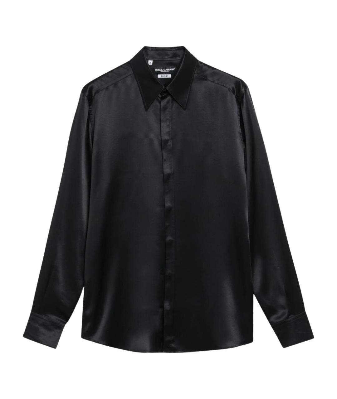 DOLCE&GABBANA Черная шелковая кэжуал рубашка, фото 1