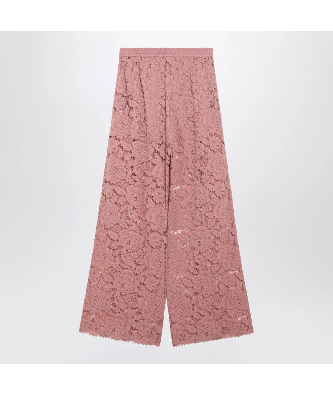 DOLCE&GABBANA Розовые вискозные брюки широкие, фото 2