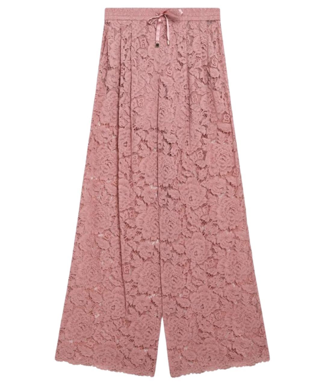 DOLCE&GABBANA Розовые вискозные брюки широкие, фото 1