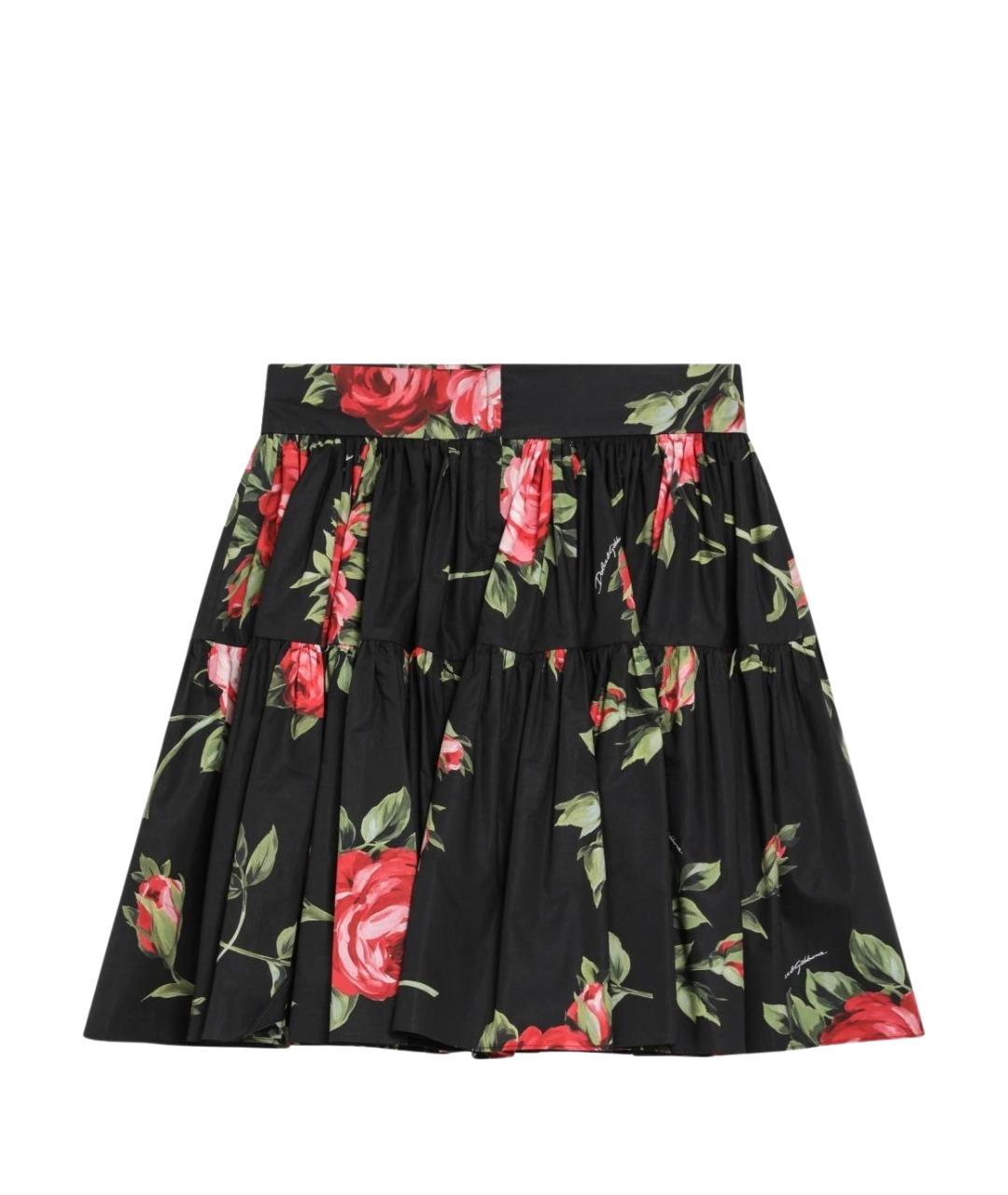 DOLCE&GABBANA Мульти хлопковая юбка мини, фото 2