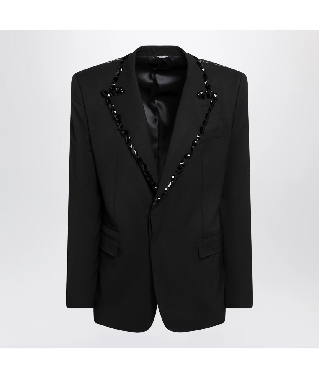 DOLCE&GABBANA Черный шерстяной пиджак, фото 3