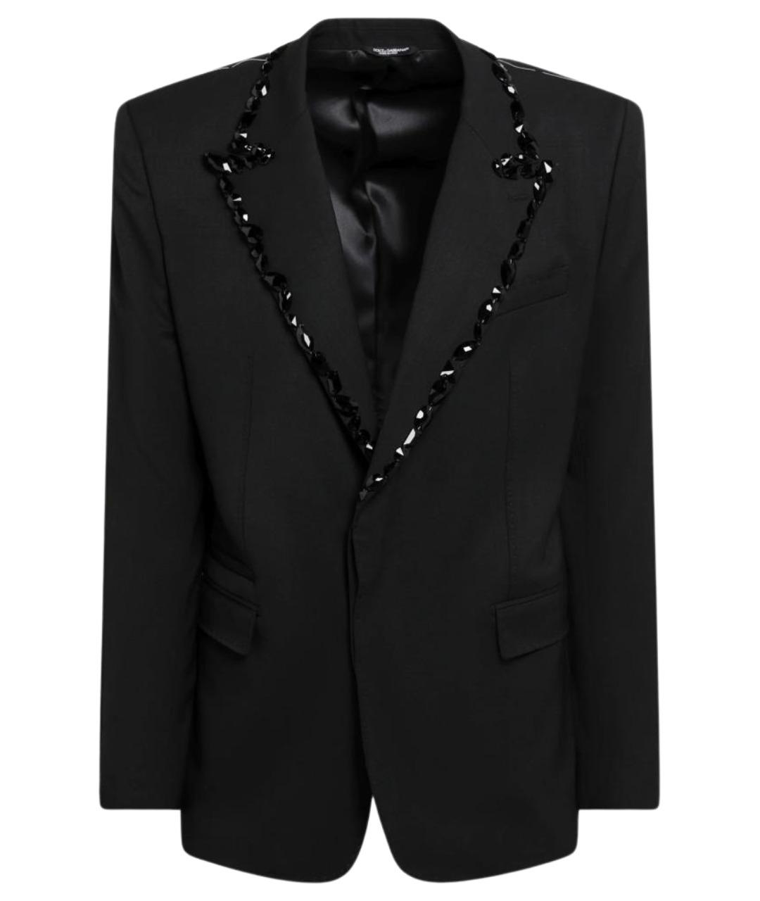 DOLCE&GABBANA Черный шерстяной пиджак, фото 1