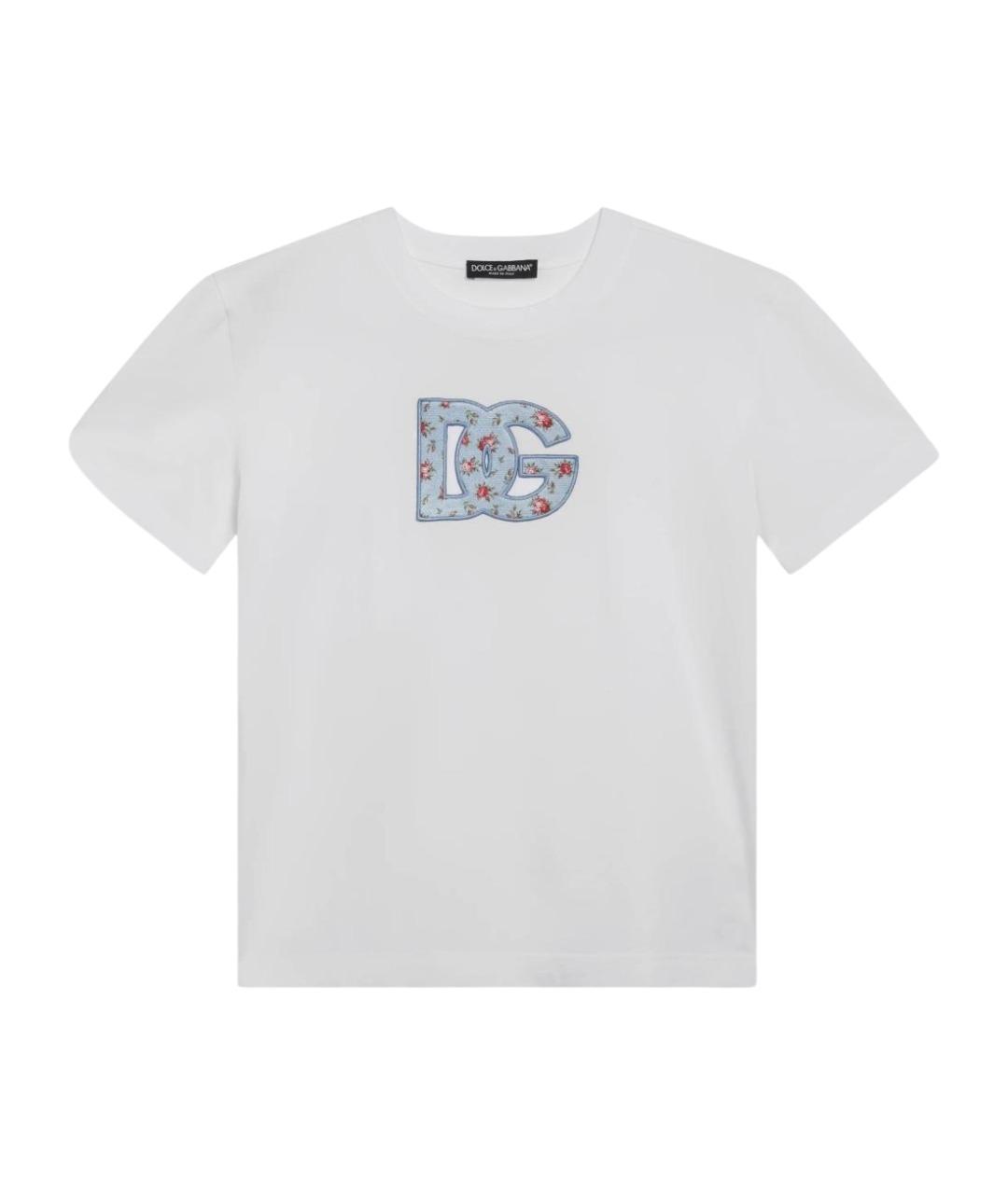 DOLCE&GABBANA Белая хлопковая футболка, фото 1