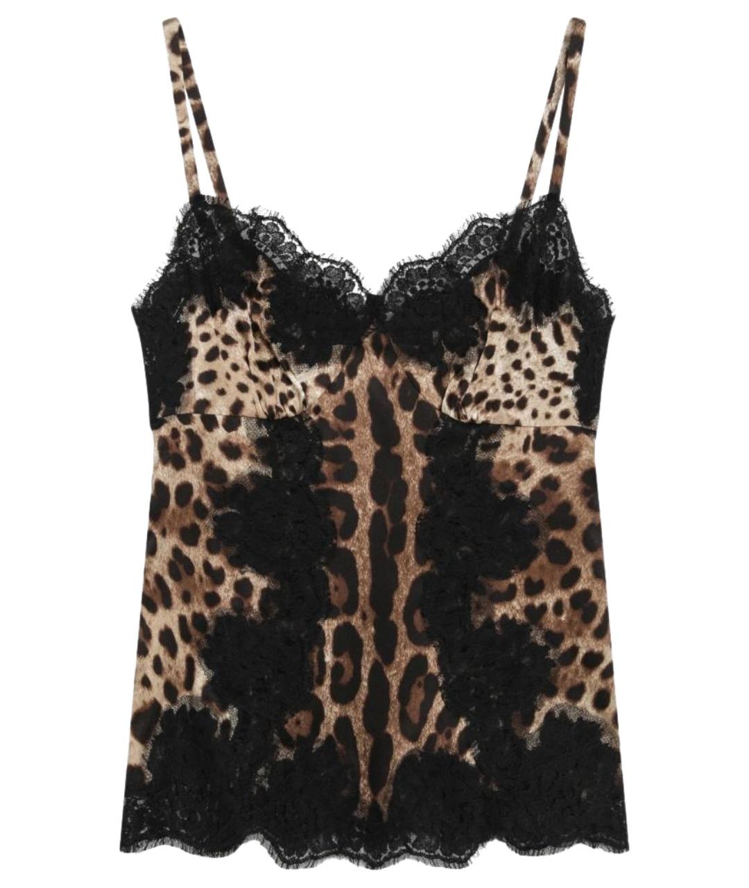 DOLCE&GABBANA Мульти шелковая майка, фото 1