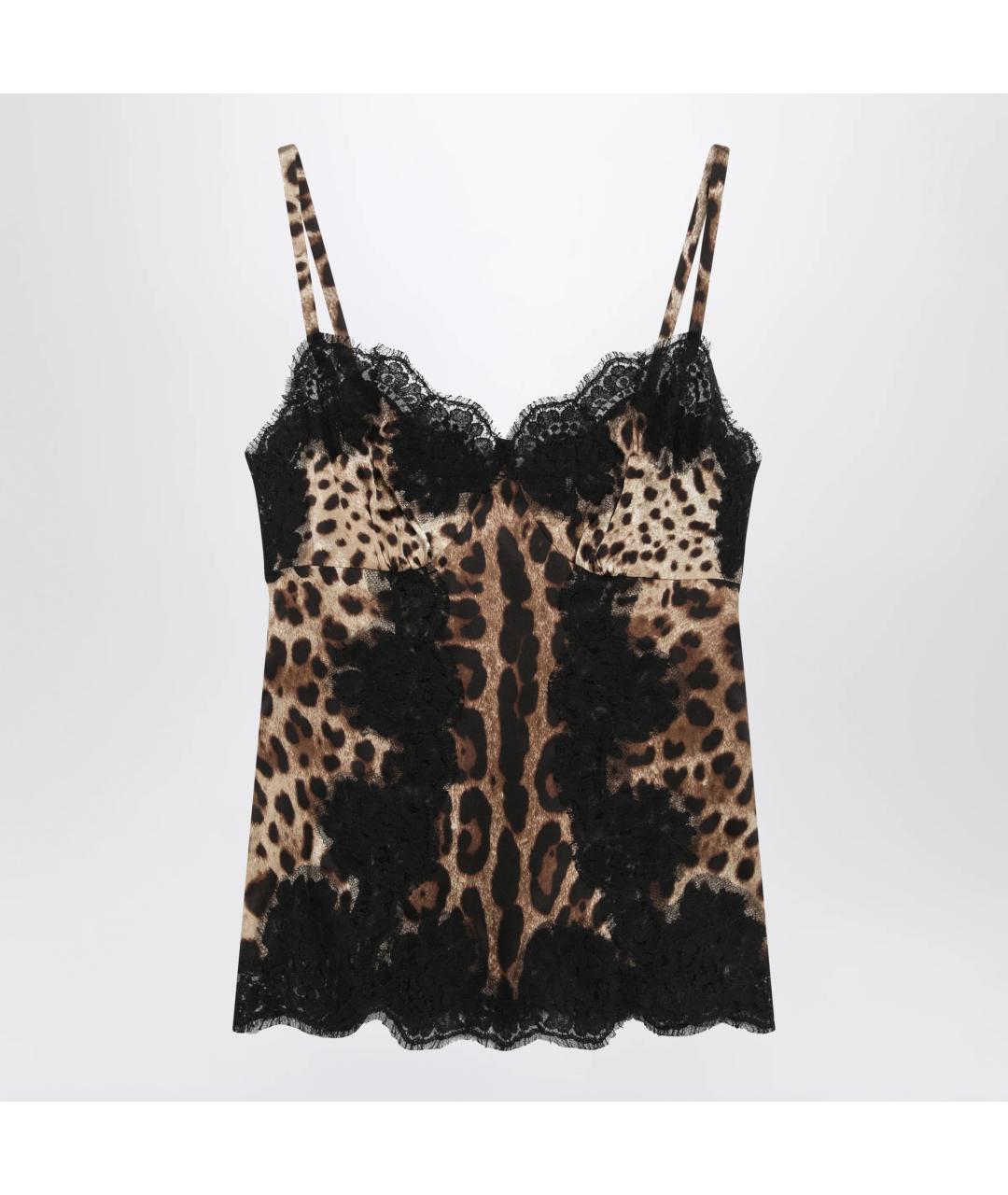 DOLCE&GABBANA Мульти шелковая майка, фото 3