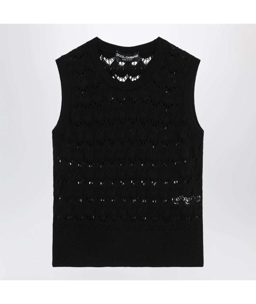 DOLCE&GABBANA Черная шерстяная жилетка, фото 3